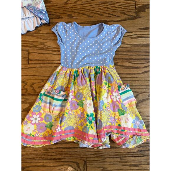 Matilda Jane Girls Dresses Lot Size 5/6 Mixed Prints Ruffle Pocket Play Dresses - Picture 3 of 8